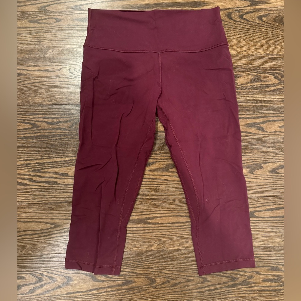 Burgundy High-Waisted Leggings